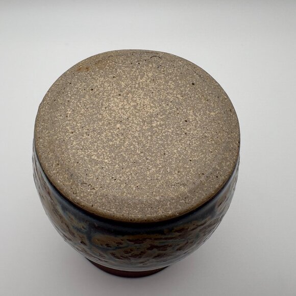 Conestoga River Pottery Ceramic Artisan Barrel Mug Brown Tan Blue (SKU: 279MI) - Picture 6 of 9